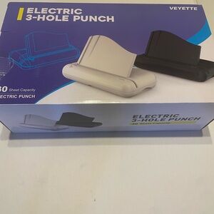 Electric 3-Hole Punch - Black and White
